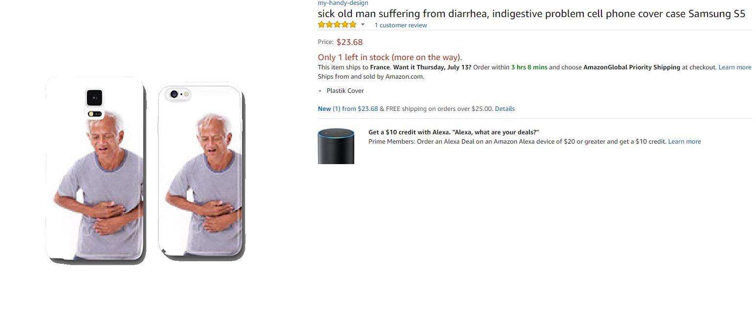 coque smartphone Amazon diarhée