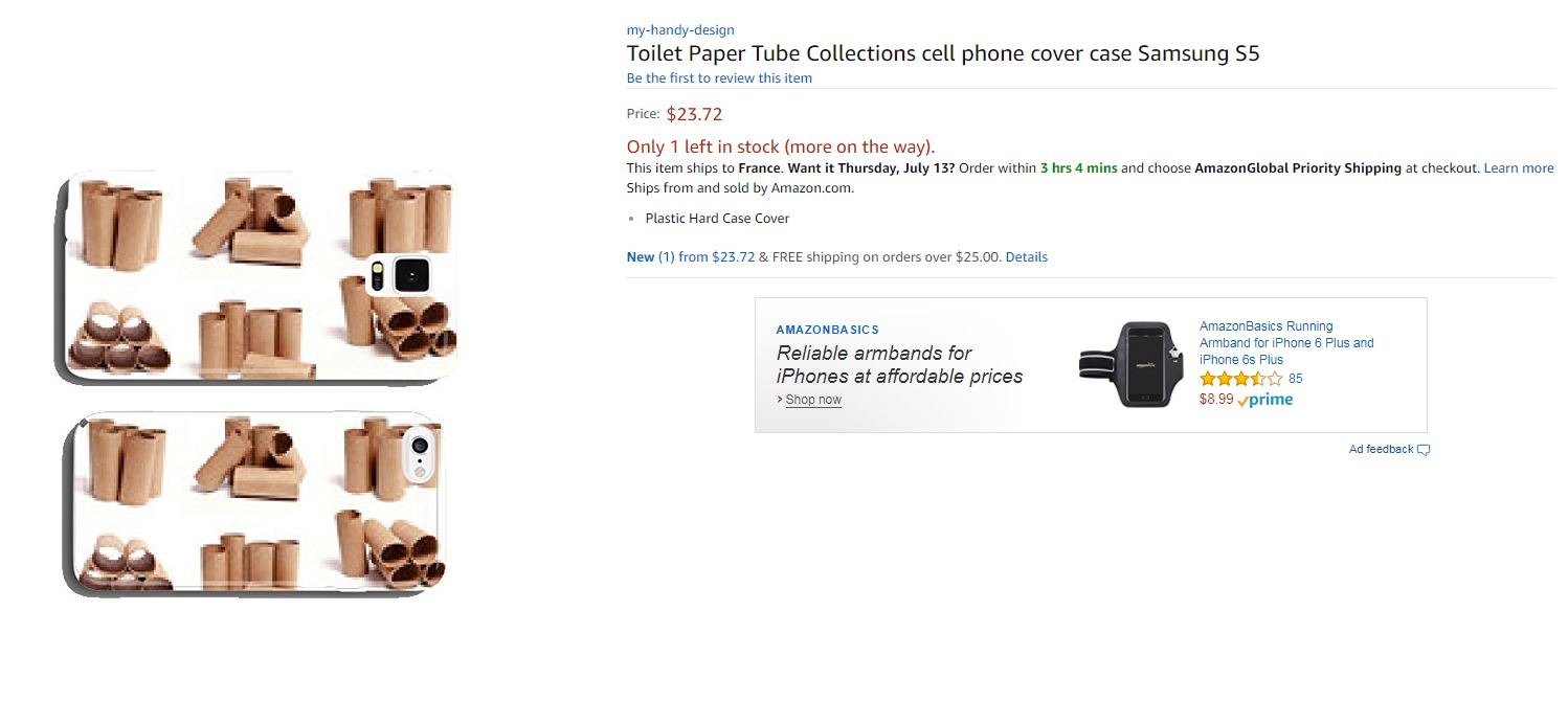 papier toilette coque Amazon