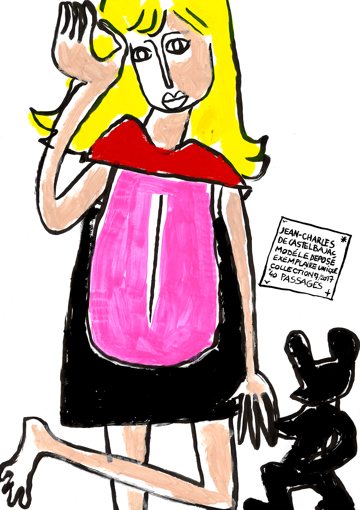 Rose poussiere Jean-Charles de Castelbajac