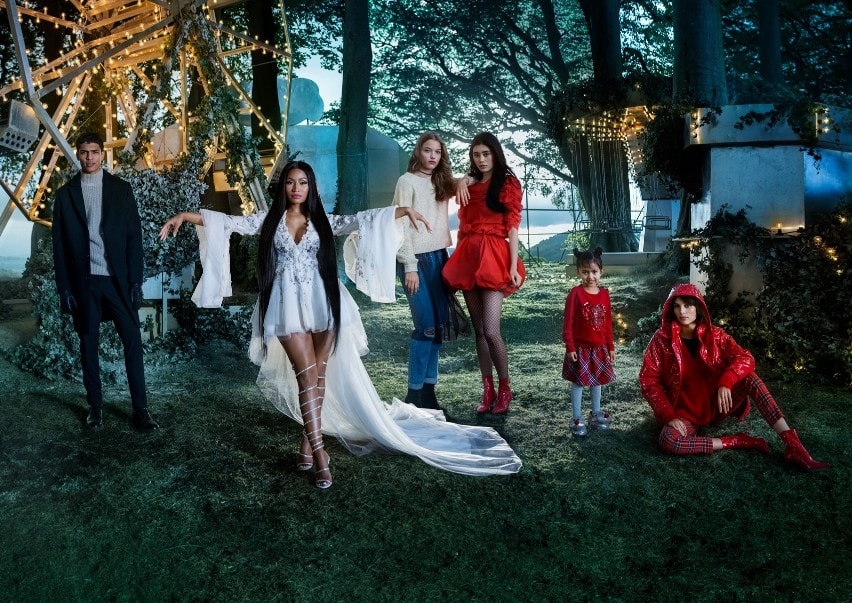 Nicki Minaj et les autres personnages de la pub h et m