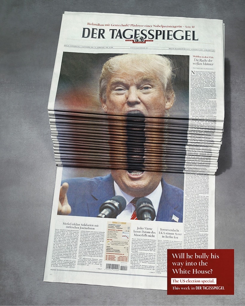 Der Tagesspiegel couverture Donald Trump