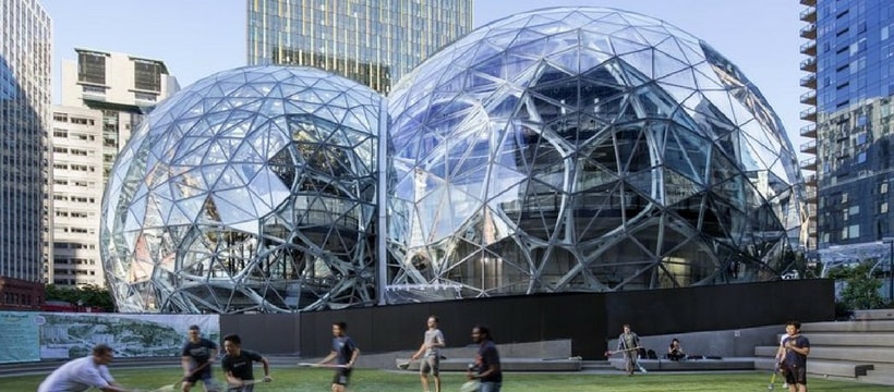 le qg d'Amazon à Seattle