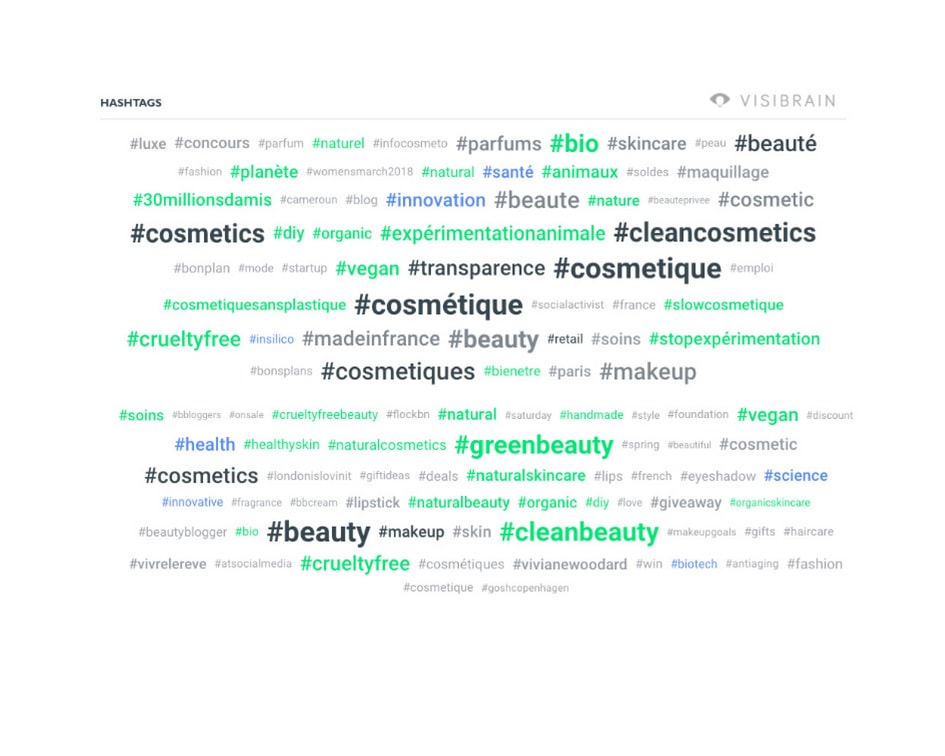 etude visibrain sur les hashtags