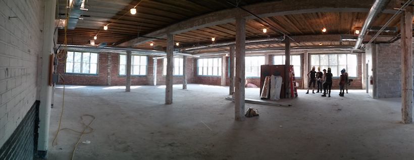 L'intérieur du Bâtiment 7 pendant les travaux