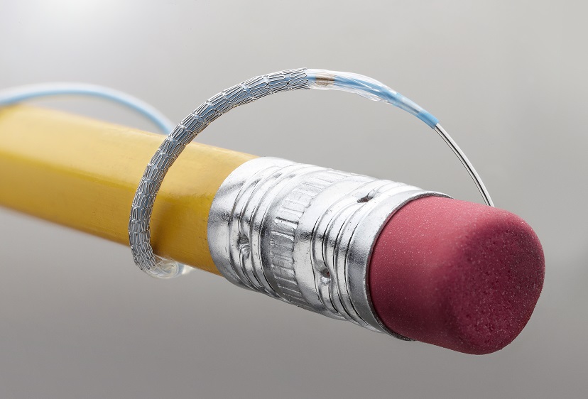 Medtronic Integrity stent wrapped on pencil Medtronic Integrity stent wrapped on pencil