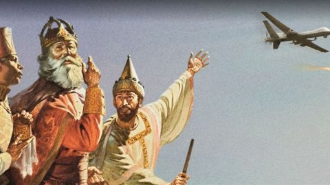 cartes de noel medecins du monde 2016 - rois mage sous les bombes