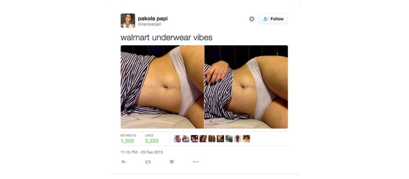 culotte walmart et poils