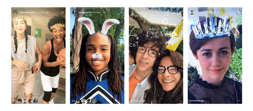 instagram face filters jeunes avec filtres animés