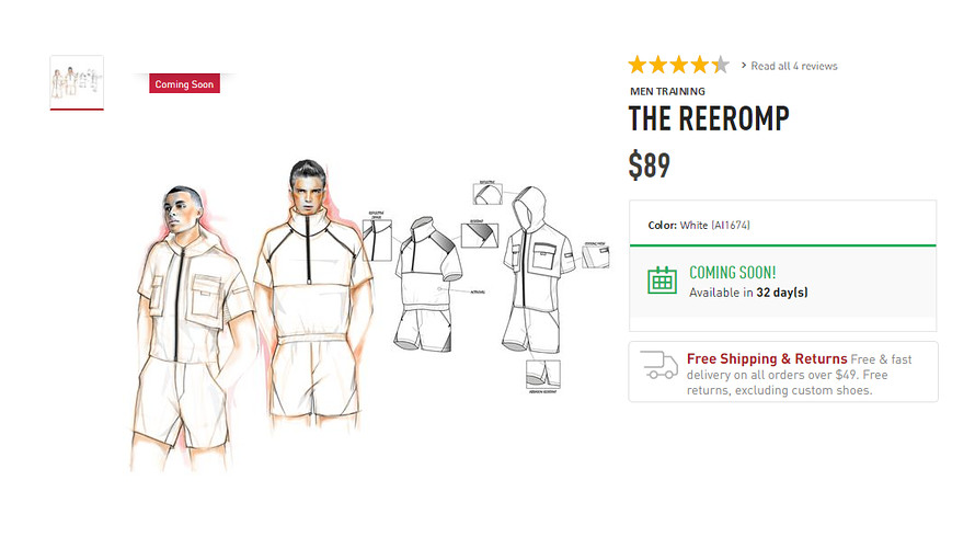 Reebok combinaison
