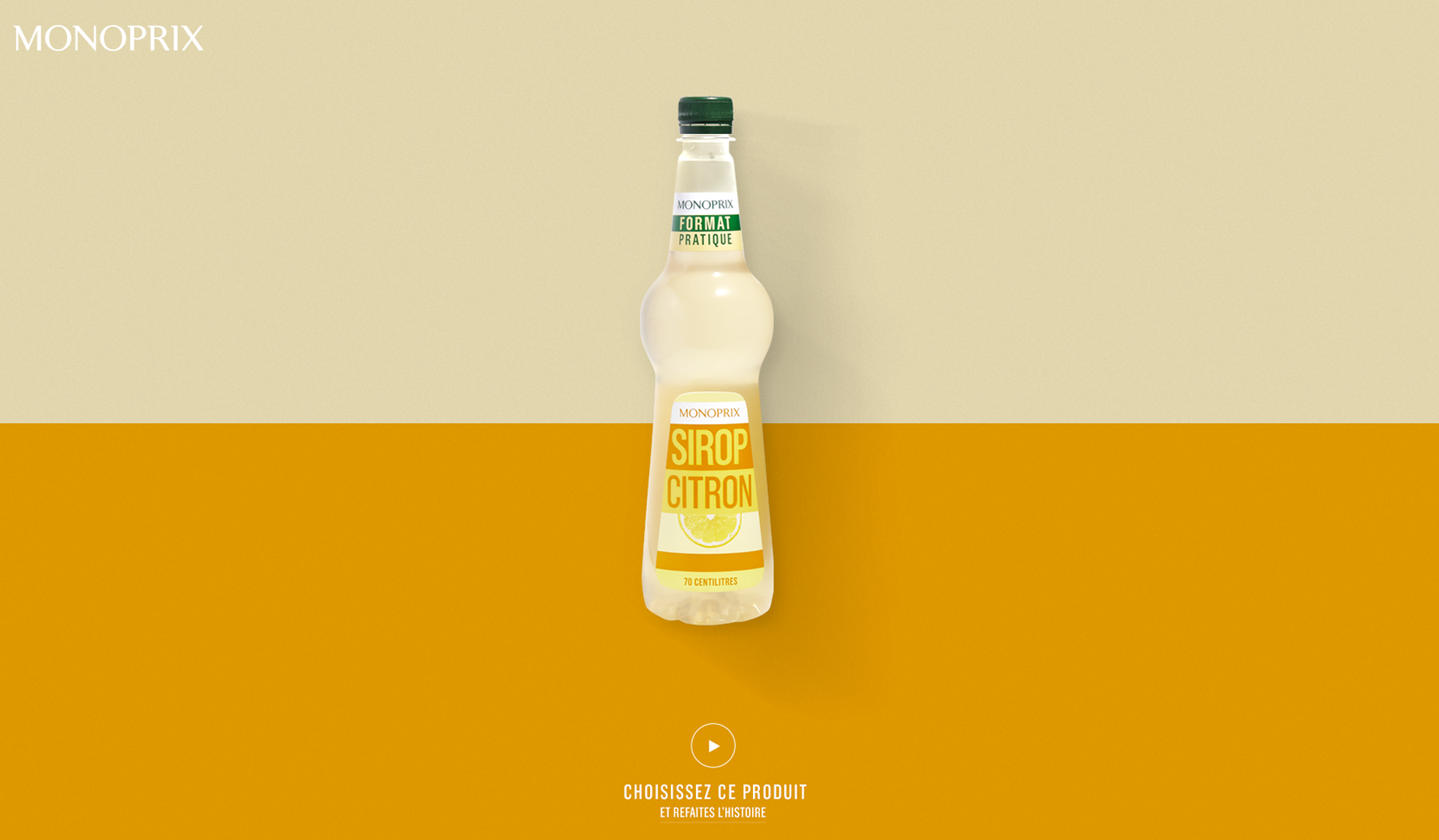 Sirop de citron Monoprix