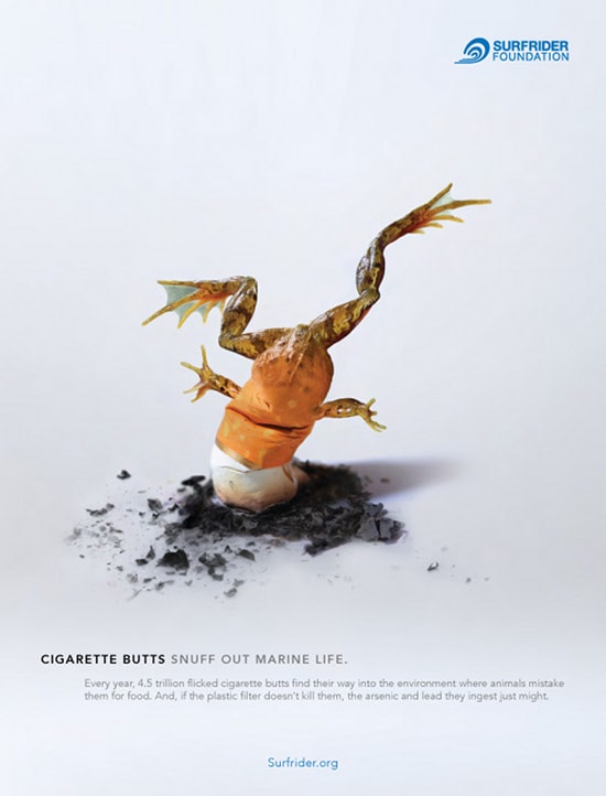 Surfrider foundation grenouille cigarette
