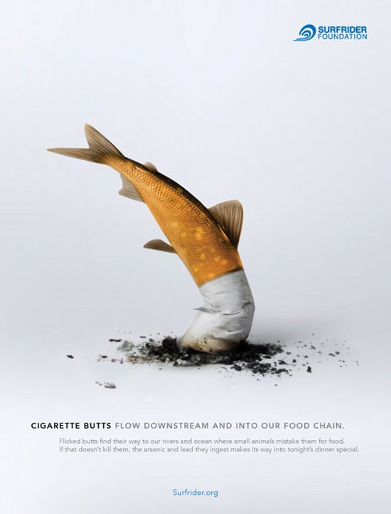 Surfrider foundation poisson cigarette