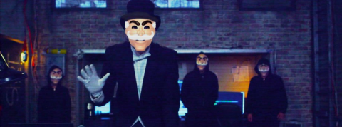 cyberguerre malwares Hommes masqués issus de la série Mr. Robot