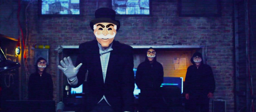 cyberguerre malwares Hommes masqués issus de la série Mr. Robot