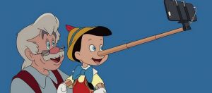 Pinocchio perche à selfie