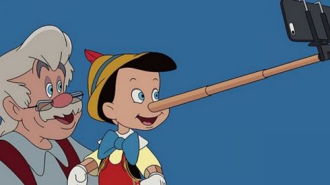 Pinocchio perche à selfie
