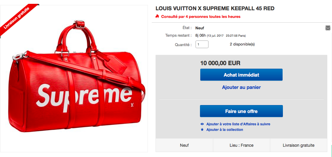 Supreme sur eBay