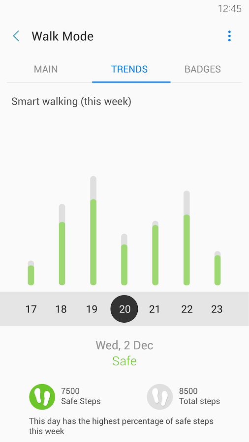 Walk mode statistiques