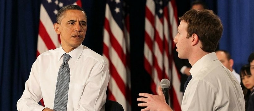 Barack Obama et Mark Zuckerberg