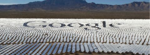 5 nouveaux usages oct Des panneaux solaires forment le logo de Google