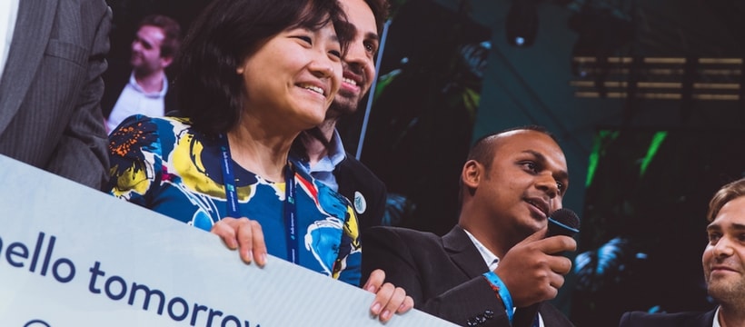 Hello Tomorrow remise des prix remise du prix de la startup de lannee a saathi