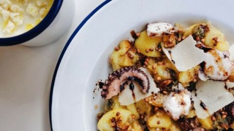 Une salade de poulpe chez Mersea