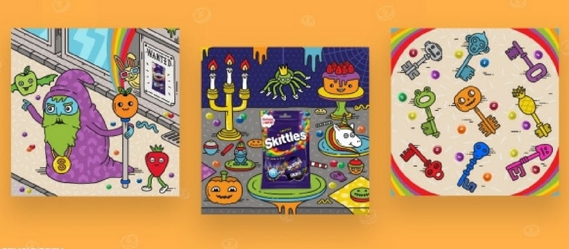 Skittles Darkside images issues de lenquete pour retrouver les skittles sombres sur instagram