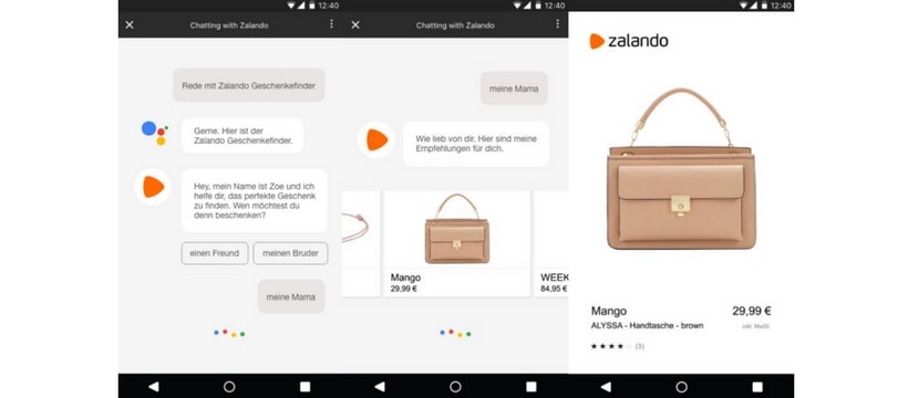 Zalando Assistant Google Zalando screenshot application