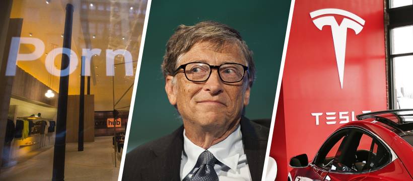5 actus business bill gates voiture electrique Pornhub Bill Gates Tesla
