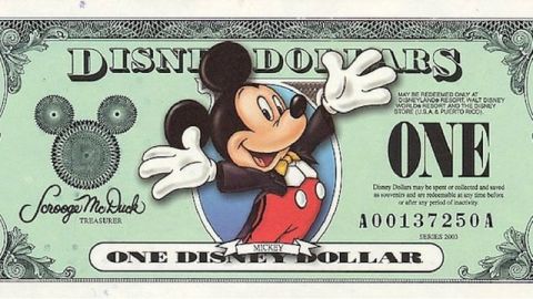billet d'argent disney mickey