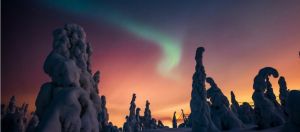 Des aurores boréales en Finlande