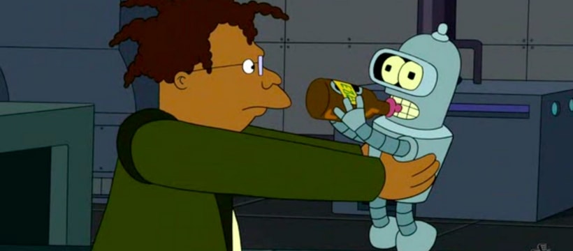 BenderBiere Bender, bébé, boit de la bière