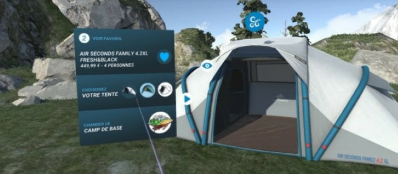 Decathlon tente tente quechua chez decathlon en realite virtuelle