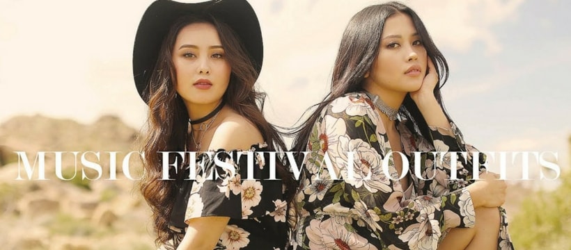 Music Festival Outfit deux femmes qui posent