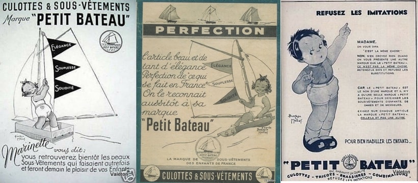 Illustrations de Marinette, première égérie de Petit Bateau