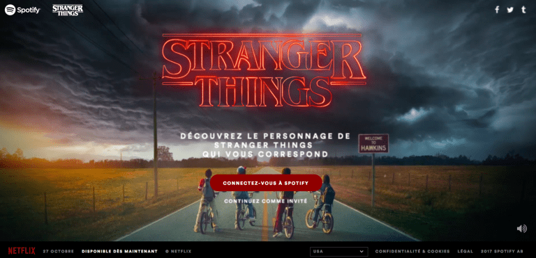 affiche stranger things pour spotify