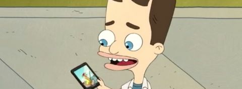 bigmouth enfant avec téléphone
