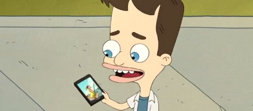 bigmouth enfant avec téléphone