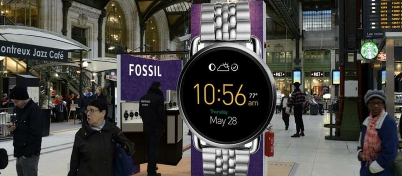 Fossil Vizeum Montre fossil geante en gare de lyon