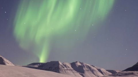 Montagne et effet de style vert