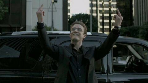 Justin Timberlake jouant Sean Parker dans le film Social Network