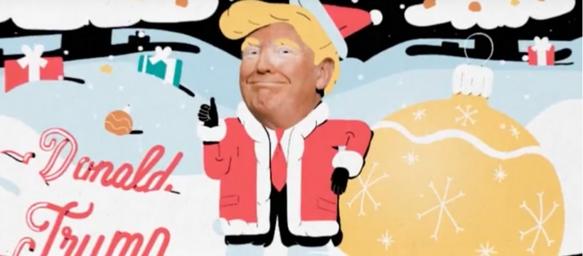 Trump trump deguise en pere noel