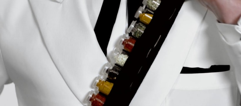 Colonel Sanders costume blancs et holster plein depices