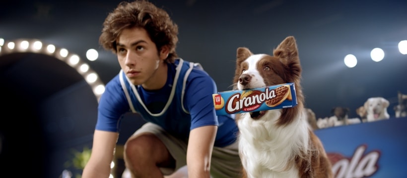 Granola Agility concours dagilite canin avec un humain