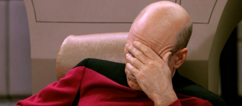 Kirk facepalm capitaine kirk qui se tient la tete
