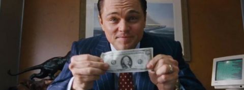 money Leonardo DiCaprio dans Le loup de Wall Street