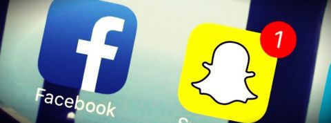Snapchat drague les médias cpature d'écran Facebook et snapchat