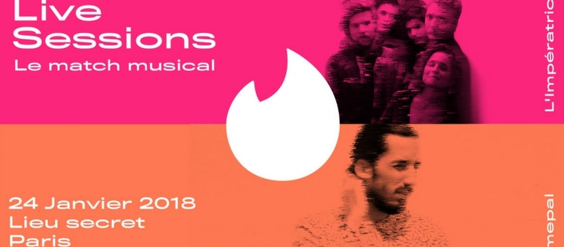 Tinder Live Sessions affiche des Tinder Live Sessions