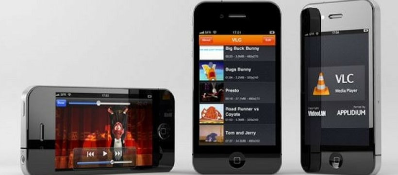 des iPhone avec VLC player installés