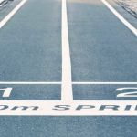 le depart d'une course de sprint